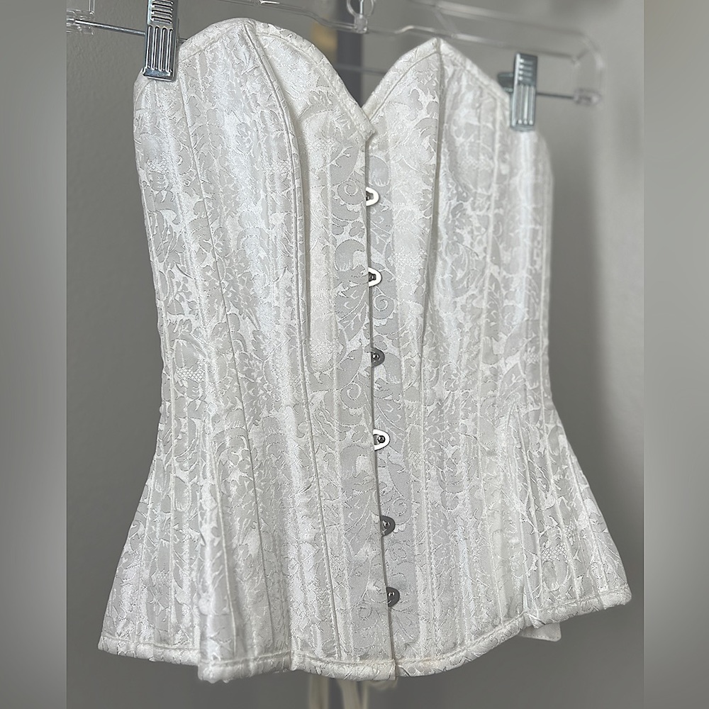 Corset Story White Brocade Expert Waist Training Corset
